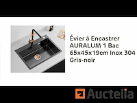 Spoelbak 1 kom 65 x 45 cm auralum - afbeelding 1 van  3