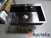 Spoelbak 1 kom 65 x 45 cm auralum - afbeelding 3 van  3