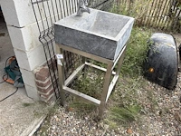 Spoelbak op inox voet - afbeelding 3 van  4