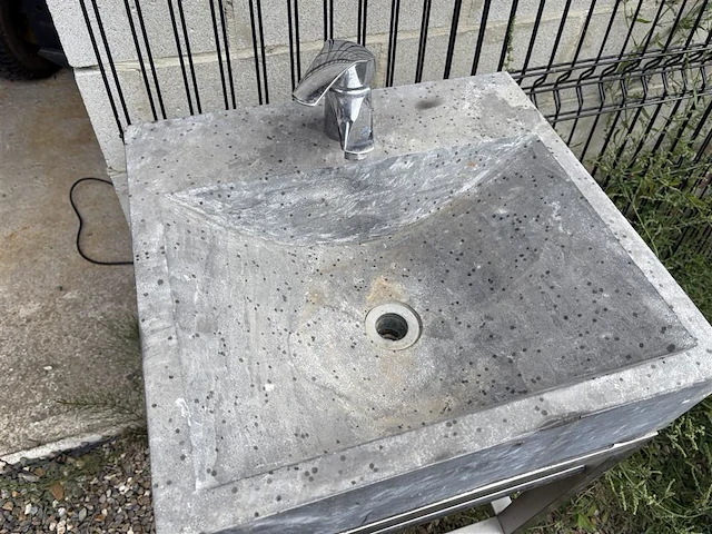 Spoelbak op inox voet - afbeelding 4 van  4