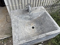 Spoelbak op inox voet - afbeelding 4 van  4
