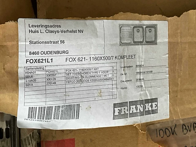 Spoelbakken lot franke - afbeelding 3 van  4