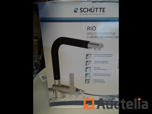 Spoelbakmengkraan mat zwart schütte rio - afbeelding 2 van  2