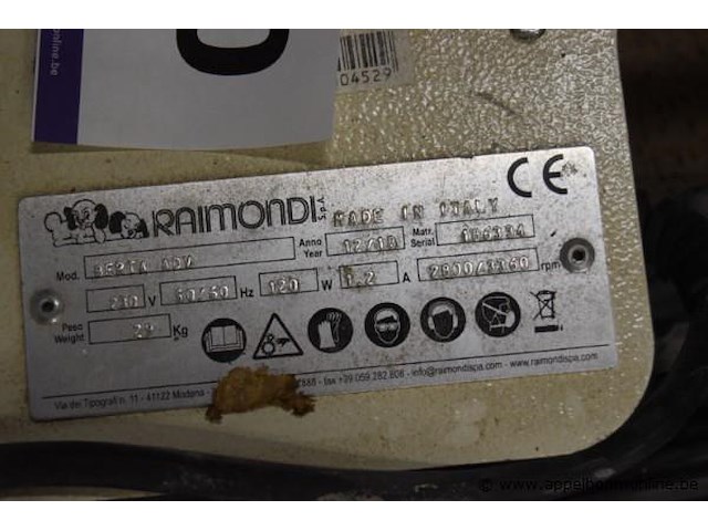 Sponskuismachine raimondi, berta adv - afbeelding 2 van  2