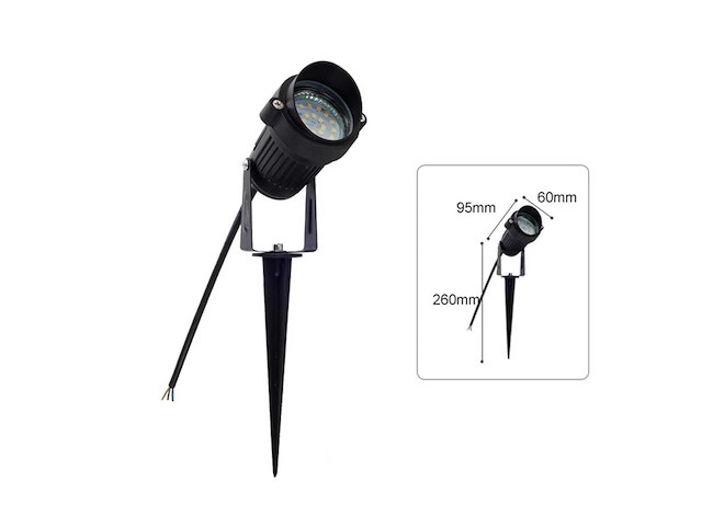 Spot met punt buiten – gu10 – ip54 waterdicht – aluminium – zwart (x6) - afbeelding 4 van  5