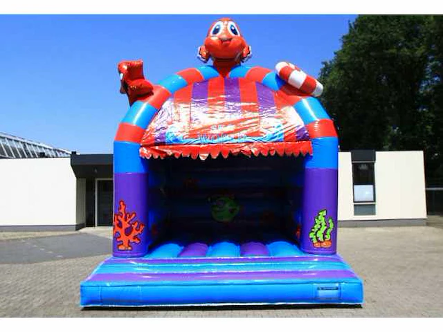 Springkasteel dome seaworld compleet met blower en transportzak. - afbeelding 3 van  10