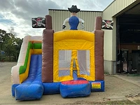 Springkasteel piraten met glijbaan springkussen - afbeelding 4 van  11
