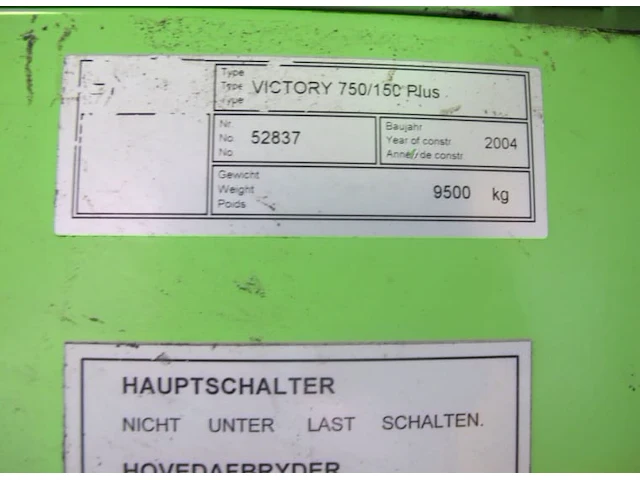 Spuitgietmachine voor kunststoffen engel victory 750/150 plus - afbeelding 2 van  9