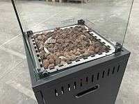 Square glass fire pit - afbeelding 4 van  6