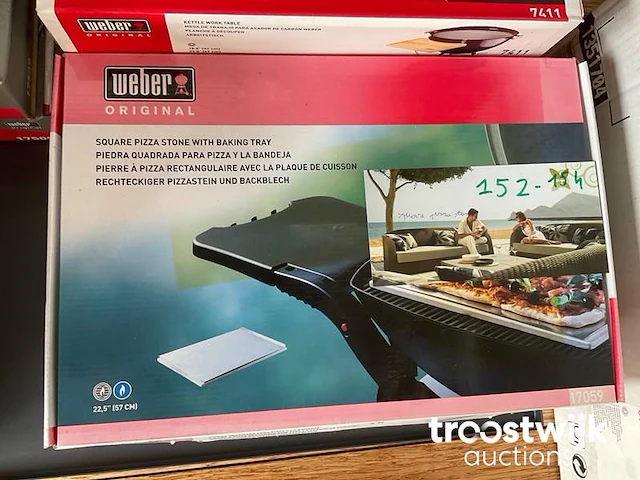 Square pizza stone with baking tray - afbeelding 1 van  1