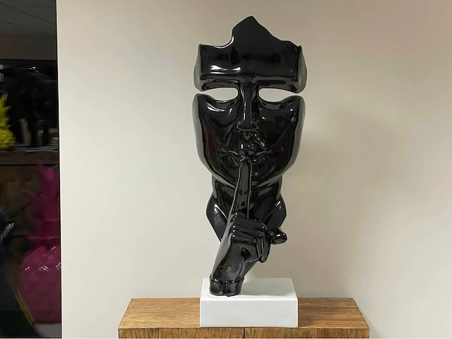 Ssssht h100cm gezicht van stilte black - afbeelding 1 van  1