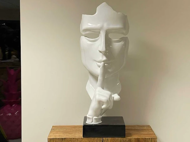 Ssssht h100cm gezicht van stilte white - afbeelding 1 van  1