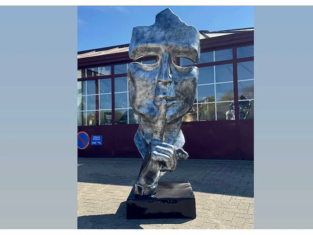 Sssst gezicht van stilte h200cm silver - afbeelding 1 van  1