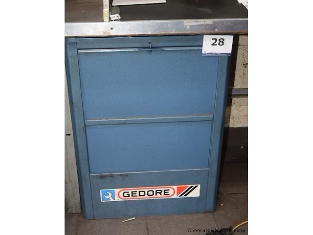 St gereedschapskast gedore vv roldeur, inh lot div handgereedschappen - afbeelding 1 van  5