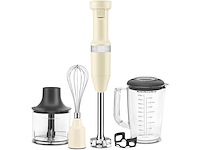 Staafmixer met accessoires - crème - kitchenaid - afbeelding 1 van  6