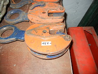 Staalplaatgrijpers 4 stuks elk duizend kilo belasting mogelijk - afbeelding 1 van  2