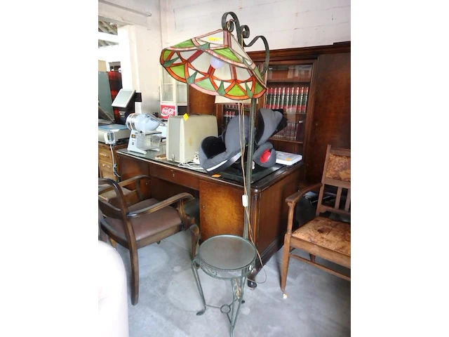 Staande lamp glas tiffany 160cm - afbeelding 1 van  2