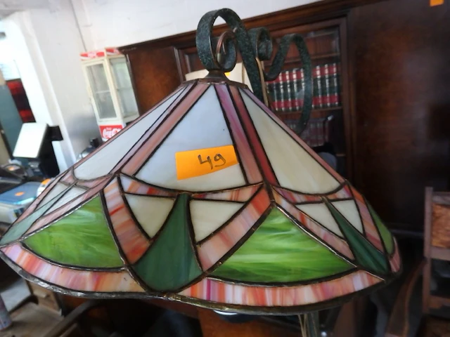 Staande lamp glas tiffany 160cm - afbeelding 2 van  2