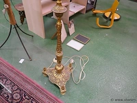 Staande lamp in zwaar massief koper - afbeelding 3 van  3