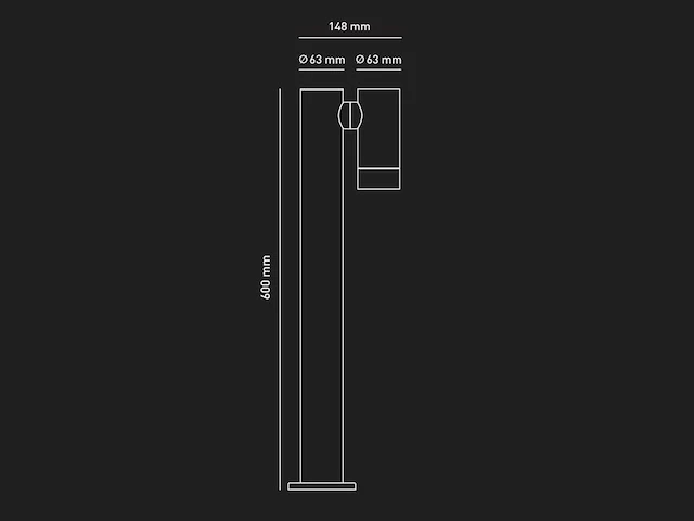 Staande tuinlamp 60cm gu10 fitting draaibaar waterdicht (30x) - afbeelding 5 van  5