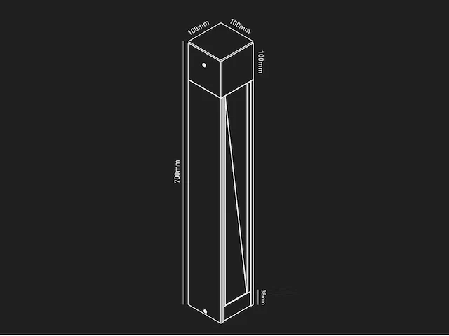 Staande tuinlamp 70cm gu10 fitting waterdicht (2x) - afbeelding 4 van  4