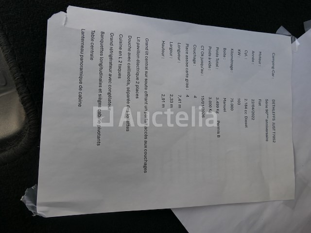 Stacaravan fiat dethleffs just t7052, 90th anniversary series (2022-74.872 km) (vin:zfa25000002t77959) - afbeelding 13 van  92