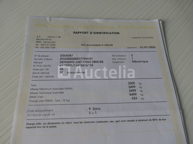 Stacaravan fiat dethleffs just t7052, 90th anniversary series (2022-74.872 km) (vin:zfa25000002t77959) - afbeelding 66 van  92