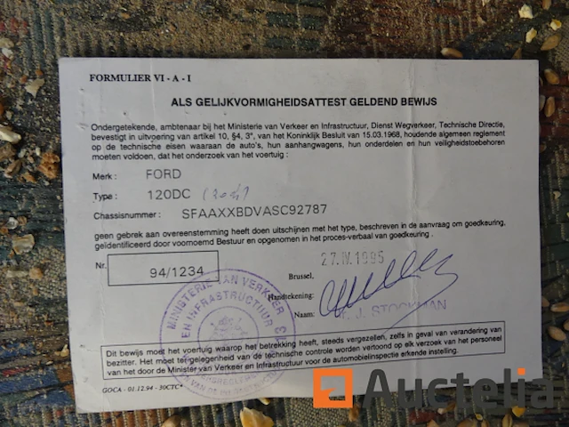 Stacaravan ford 120 dc (1995-vin:sfaaxxbdvasc92787) - afbeelding 25 van  34