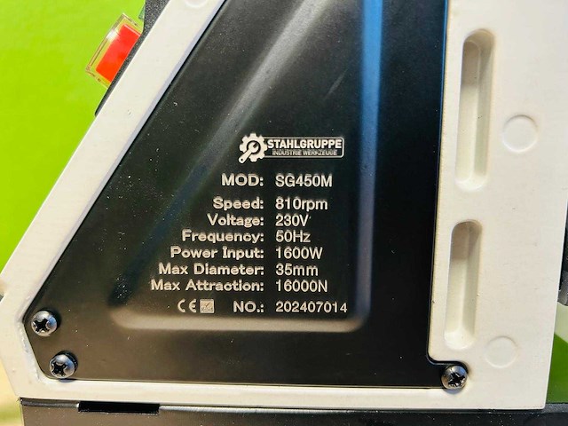 Stahlgruppe - 2025 - sg450m - magnetische boormachine - afbeelding 7 van  9