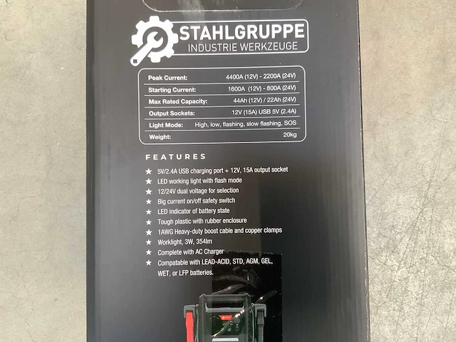 Stahlgruppe - sg5000 - startbooster 12/24v - afbeelding 13 van  13