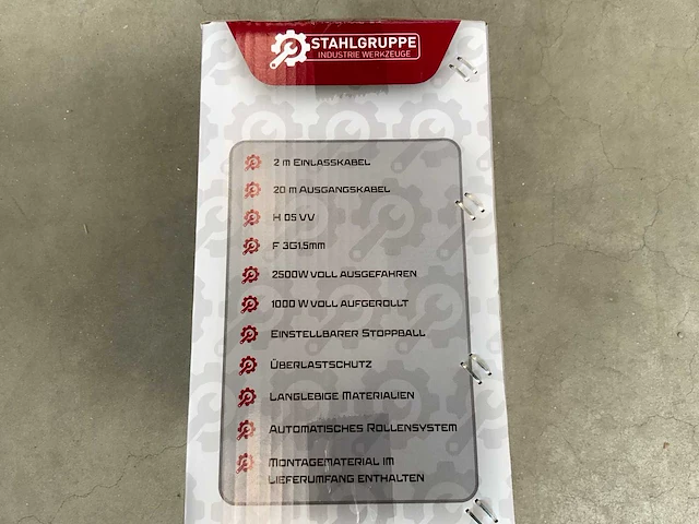 Stahlgruppe - sgkt20m - verlengkabelhaspel en snoer 20m - afbeelding 7 van  8