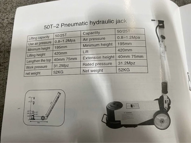 Stahlgruppe 50 ton hydropneumatische krik - afbeelding 5 van  13