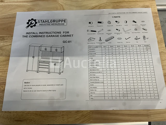 Stahlgruppe gc-01 werkbank met kasten en opbergruimte - afbeelding 15 van  17