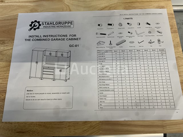 Stahlgruppe gc-01 werkbank met kasten en opbergruimte - afbeelding 17 van  17