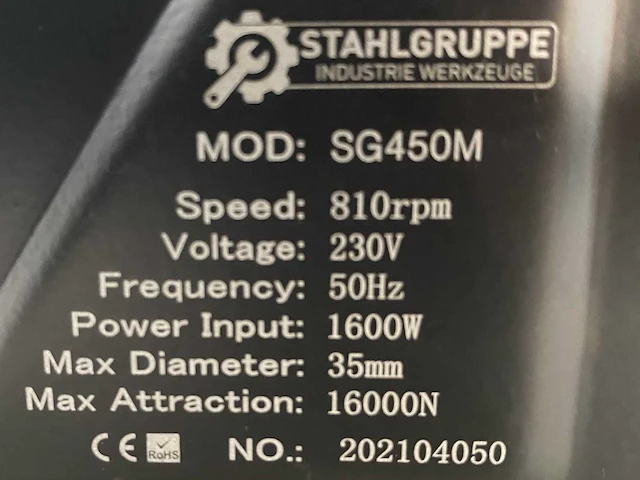 Stahlgruppe sg450m magnetische boormachine - afbeelding 6 van  17