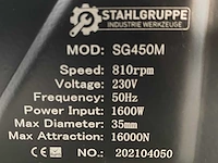 Stahlgruppe sg450m magnetische boormachine - afbeelding 6 van  17