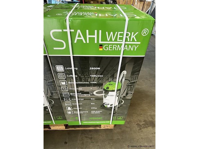 Stahlwerk stof en vloeistof zuiger 100 liter - afbeelding 1 van  4