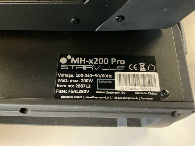 Stairville mh-x200 pro moving head (2x) - afbeelding 4 van  7