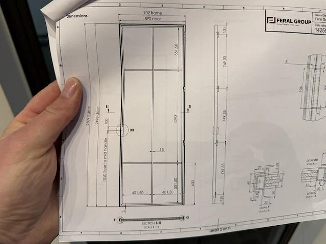 Stalen binnendeur met glaslatten - afbeelding 2 van  10