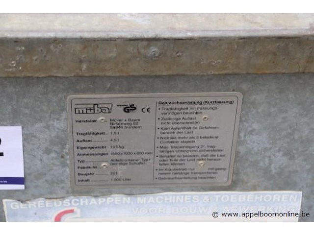Stalen container muba - afbeelding 2 van  2