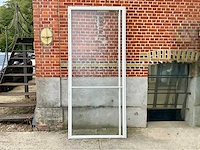 Stalen deur gepoederlakt - kathedraalglas - ral9016 - afbeelding 1 van  9