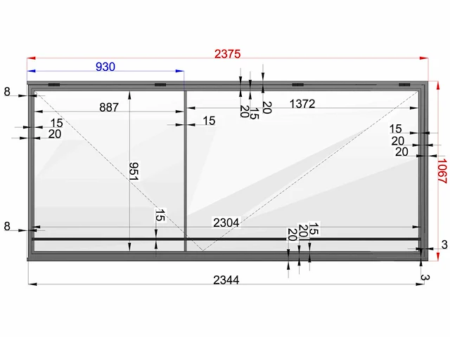 Stalen deur gepoederlakt - kathedraalglas - ral9016 - afbeelding 7 van  9