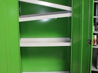 Stalen materiaalkast vv verluchting, afm 100x45x200cm - afbeelding 2 van  4