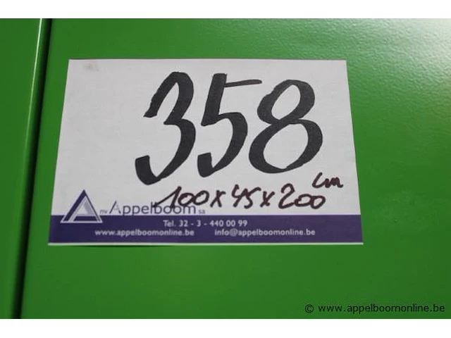 Stalen materiaalkast vv verluchting, afm 100x45x200cm - afbeelding 4 van  4