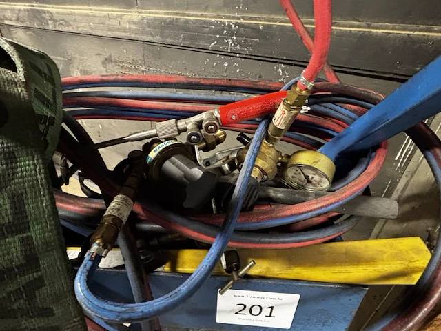 Stalen steekwagen voor gasflessen - afbeelding 3 van  4