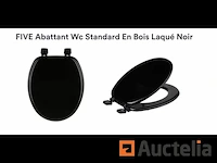 Standaard toiletzitting in zwart gelakt hout five - afbeelding 2 van  5