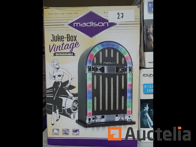 Standalone vintage jukebox met bluetooth madison mad-jukebox10 - afbeelding 1 van  2