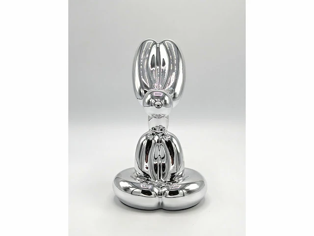 Standbeeld van jeff koons "rabbit" (zilver) - afbeelding 2 van  5