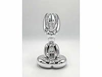 Standbeeld van jeff koons "rabbit" (zilver) - afbeelding 2 van  5