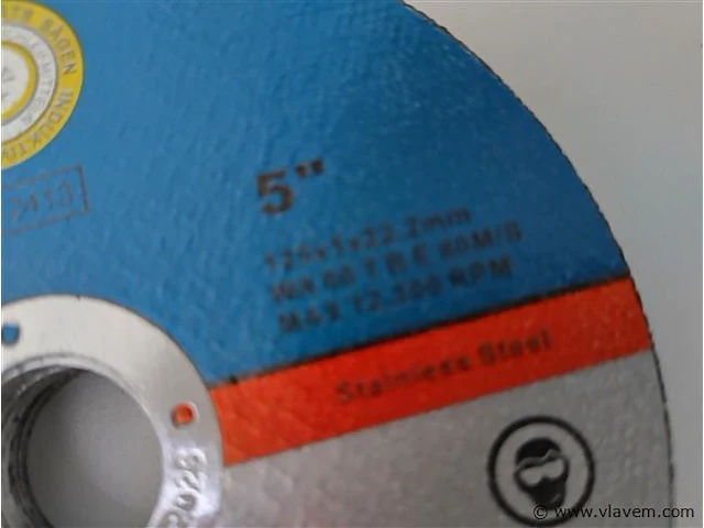 Stanford slijpschijven inox 125mm 5" - afbeelding 2 van  6